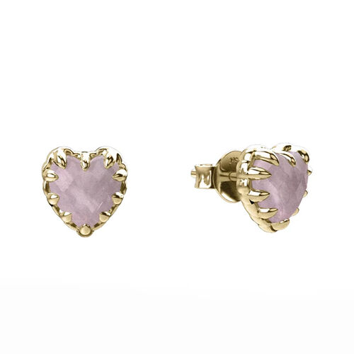 Stolen Girlfriends Club Love Claw Earrings Rose Quartz